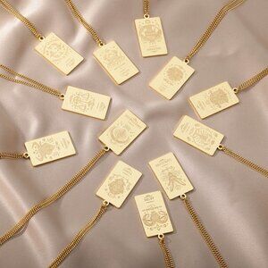 Stainless Steel Zodiac Astrology Sign Necklace